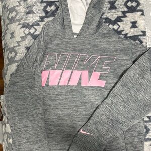 Nike Women's Hoodie in Gray and Pink